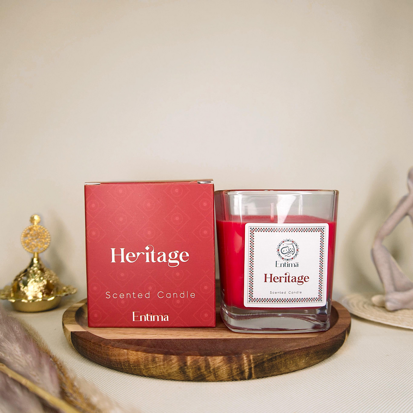 scented candle and box