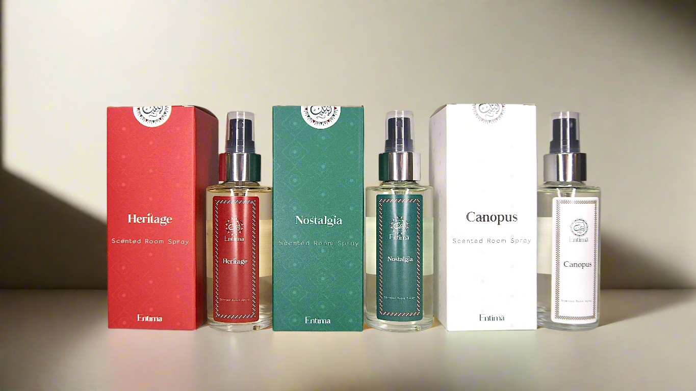 Heritage, Nostalgia and Canopus Scented Room Spray Bottles